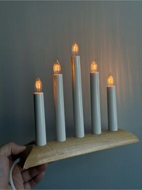 Vintage IKEA 2002 Strala 5 Light Candelabra Tabletop Light Plug In Working